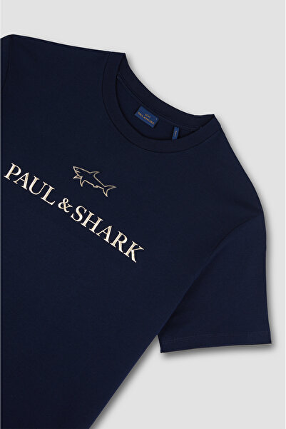PAUL&SHARK MEN'S KNITTED T-SHIRT C.WCOTTON