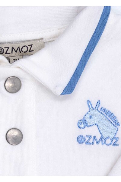 Ozmoz By Mukadder Özden Organic Polo Neck White Winter Baby Boy Top