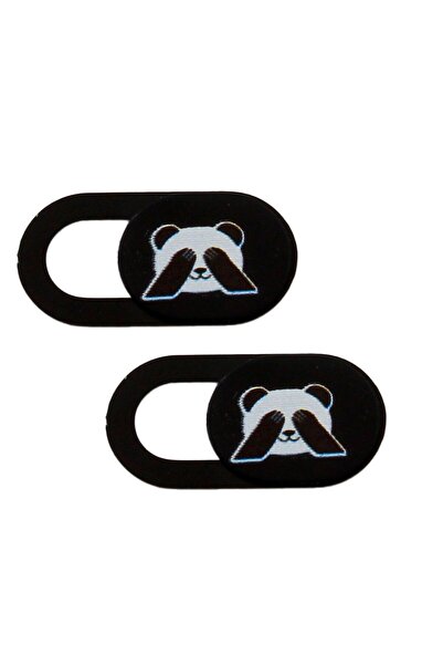 zola Set de 2 huse glisante pentru cameră laptop, autoadezive, plastic, 20x9 mm, negre