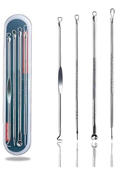 AGD مجموعة أدوات إزالة الرؤوس السوداء من DU Care، مكونة من 4 قطع F11-G - وردي ذهبي