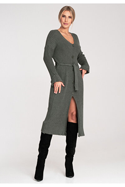Figl Sweater dress - Button dress - Olive dress M1095 size Universal