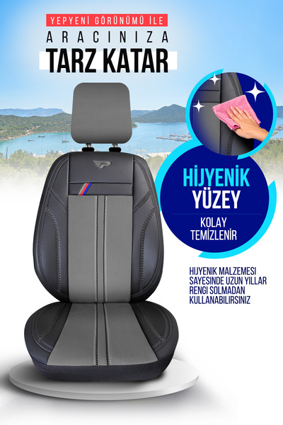 Panda Kılıf Panda Austin Series Velor Cloth Car Seat Cover - Full Set