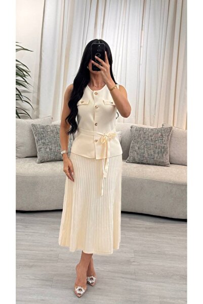 SELSAL Knitted skirt and blouse set