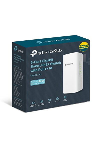 TP-LINK SG2005P-PD Omada 5-Port Gigabit Smart Switch with 1-Port PoE++ In and 4-Port PoE+ Out