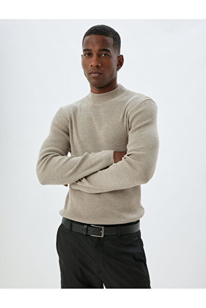 Koton Tricotaj Pulover Jumătate Gât de Pescar Basic cu mânecă lungă