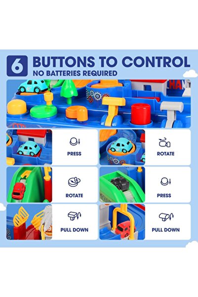 Generic City Rescue Adventure Car Race Track - Educational Puzzle Toy for Preschool Kids (3-8) - Todaron