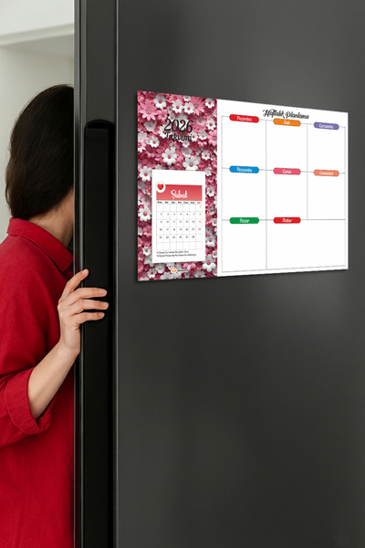 Tieni 2026 Takvimli | Buzdolabı Magnetli Haftalık Planlayıcı | Silinebilir Mıknatıslı Yazı Tahtası |Kd1110