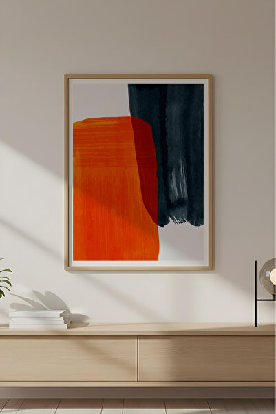 huhuli Ahşap Çerçeveli Soyut Tablo Huhu585