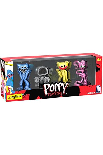 poppy playtime Collectible Figures Set, 4 Pieces, 7.5 cm