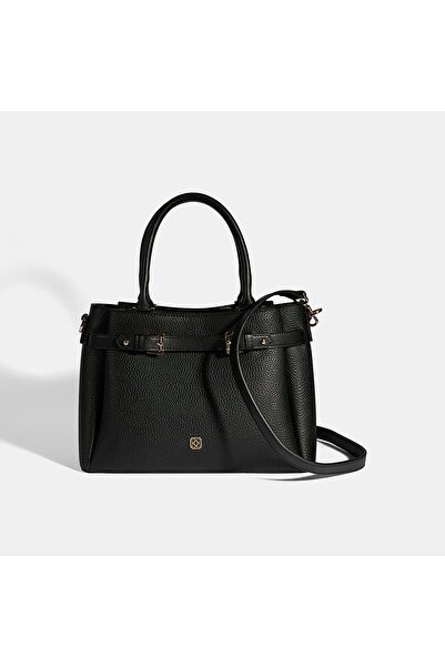 Desa Women's Black Shoulder Strap Handbag