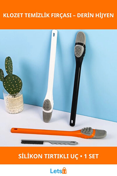 Letsii فرشاة تنظيف مفصلة لمقعد المرحاض مصنوعة من السيليكون المضاد للانزلاق