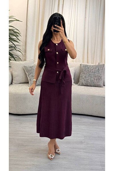 SELSAL Knitted skirt and blouse set