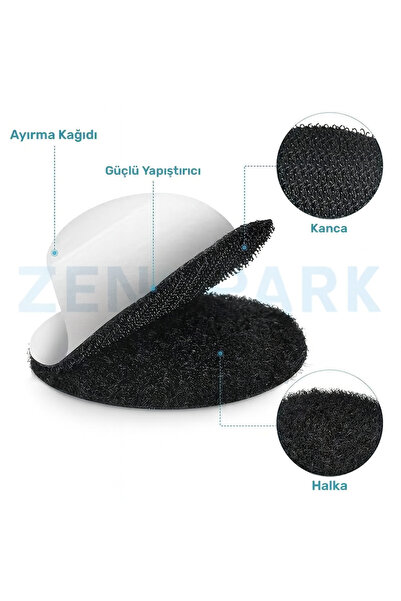 ZEN SPARK 4 çift Yuvarlak Cırt Bant – Halı Kaydırmaz Sabitleyici | Güçlü Yapı...