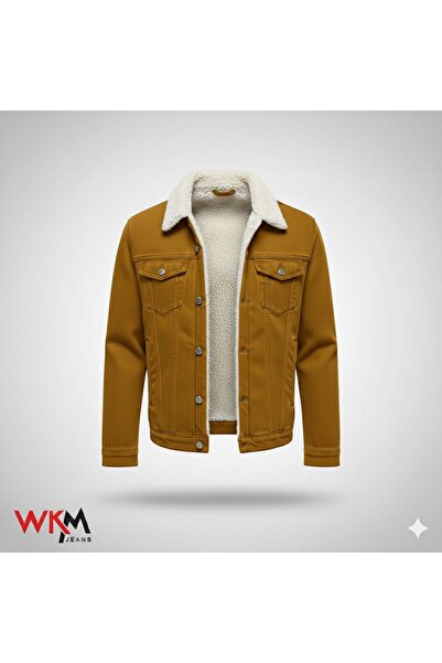 WKM Men's Classic Cut Shearling Jean Jacket