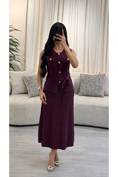 SELSAL Knitted skirt and blouse set