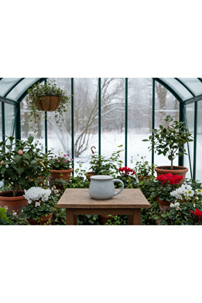 Elista Ceramic Mug Cup Silvery Patterned Colorful 250 Cc