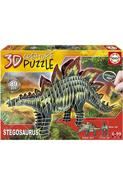 EDUCA 3D Puzzle Stegosaurus Creature - 3D Dinosaur Puzzle for Ages 6+ (19184)