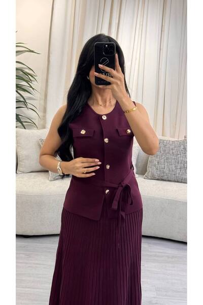 SELSAL Knitted skirt and blouse set