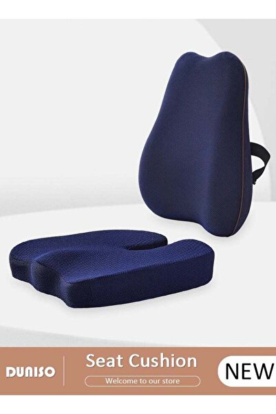 DOMEET وسادة مقعد ووسادة دعم أسفل الظهر مع أحزمة قابلة للتعديل، وسادة مريحة م...