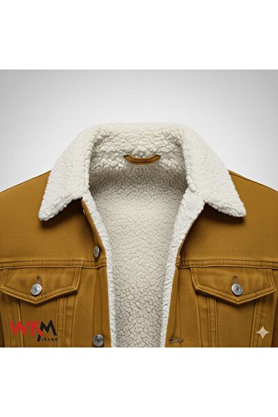 WKM Men's Classic Cut Shearling Jean Jacket