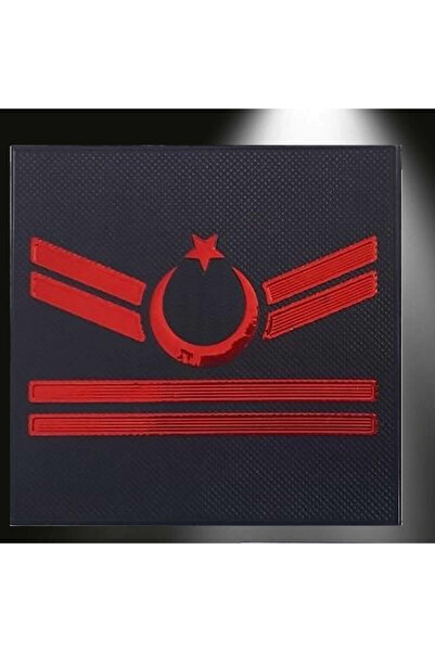 ÇUKUROVA ÜTÜ Jandarma Asayiş 2 Kademeli Uzman Çavuş, Bir Çift, Cırtlı, 3D Plastik TPU Kol Arması, Yeni Tip,