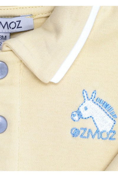 Ozmoz By Mukadder Özden Organic Polo Neck Sweet Mustard Winter Baby Boy Top
