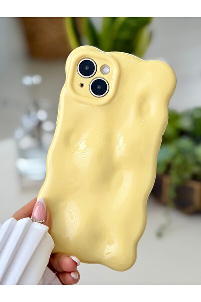 Go Aksesuar Iphone 13 ve iphone 14 Uyumlu 3d Bubble Tasarımlı Pastel Renk Esn...