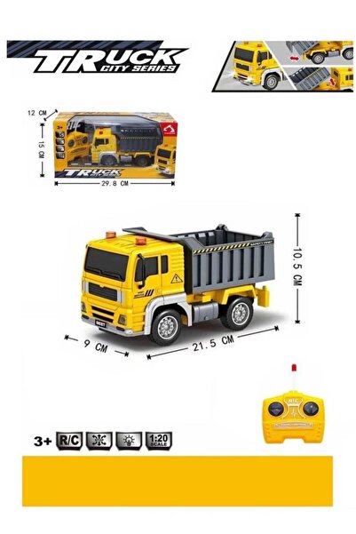 Tıfıl Toys Kumandalı Pilli Işıklı 1:20 Ölçek Sesli Eğitici Oyuncak Damperli K...