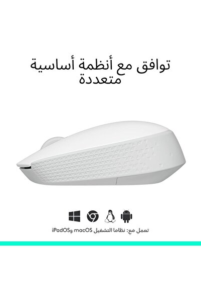 logitech M171 Wireless Mouse, 2.4 GHz USB Receiver, Optical, 12-Month Battery, Ambidextrous - Off Wh