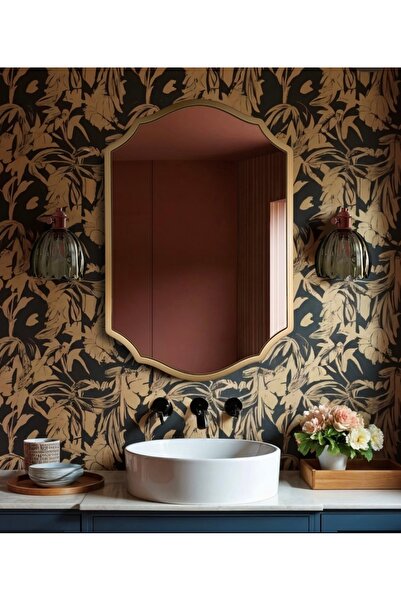 Narkissos Dizayn 80x60 cm Çerçeveli Dekor Ayna / Banyo Aynası / Konsol Aynası