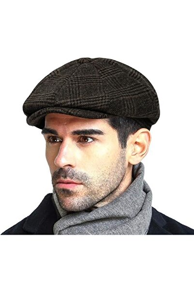 Rupen Kraft British Beanie Draped Standard Winter Wool Peaky Blinders Beanie with Elastic Back