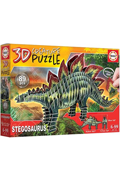 EDUCA 3D Puzzle Stegosaurus Creature - 3D Dinosaur Puzzle for Ages 6+ (19184)