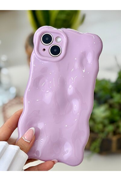 Go Aksesuar Iphone 13 ve iphone 14 Uyumlu 3d Bubble Tasarımlı Pastel Renk Esnek Silikon Kılıf
