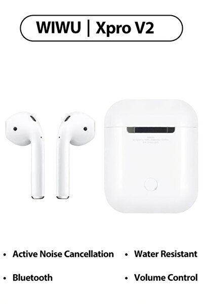 WIWU White In-Ear Bluetooth Airbuds With Black Case