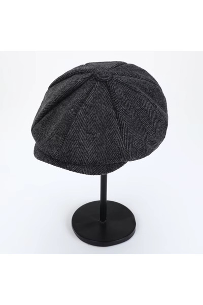 Rupen Kraft British Beanie Draped Standard Winter Wool Peaky Blinders Beanie with Elastic Back