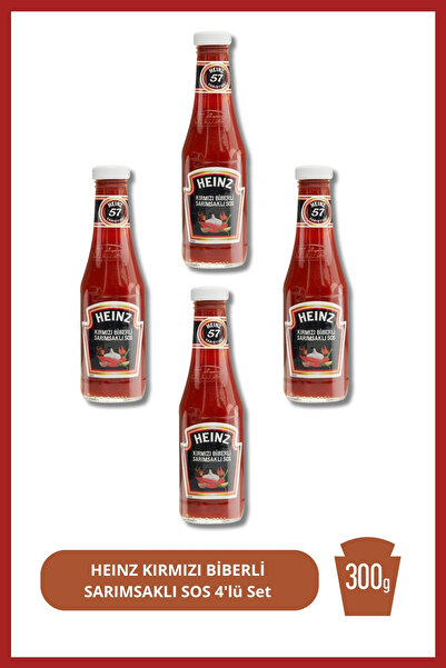 Heinz Kırmızı Biberli Sarımsaklı Sos 300 GR 4'Lü Set