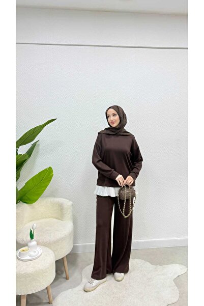 Armira Modal Fabric Pleated Women's Tunic Tracksuit Set