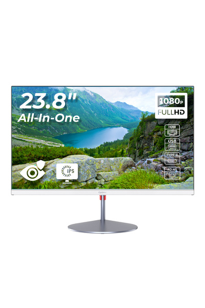 OptimX Pro QD40 All-in-One 23.8'' N100 16GB 512GB SSD FHD Wi-Fi BT Speakers White