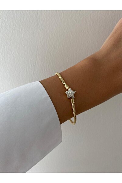 XUPING JEWELRY سوار ذهبي من الزركون على شكل نجمة موديل XP