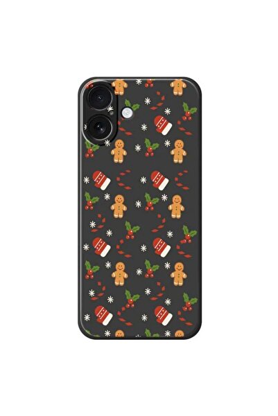 REDz Accessories Gingerbread and Gloves Case, For iPhone 17, Camera Protection, Silicone, Black