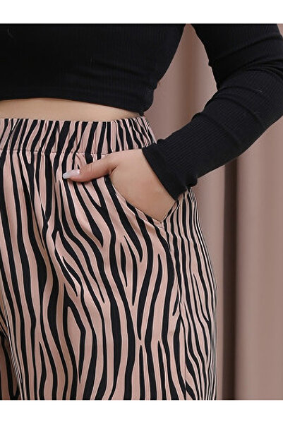 FridayIn Commute style Printing Pocket Plus Size Bottoms