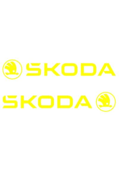 Oracal Set of 2 car tuning stickers, Skoda, 40cm, yellow