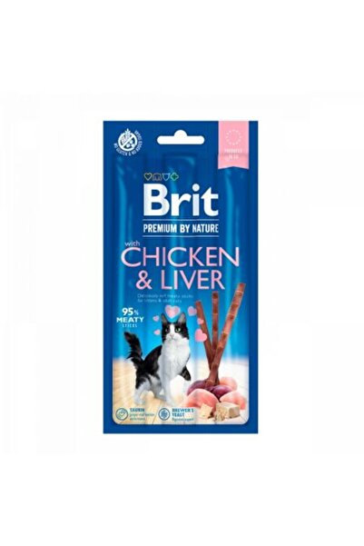 Brit By Nature Cat Sticks Chicken and Liver Treats for Cats, 3 pieces