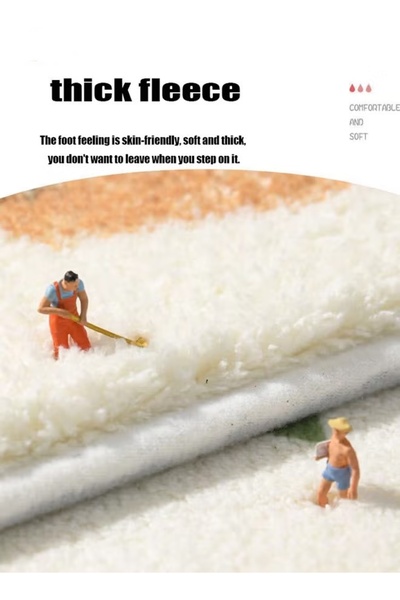 Generic Bath Mat 50x80cm Bathroom Rug Mat Non-Slip Area Rug Bath Carpet Absorbent Floor Mat Machine Washable