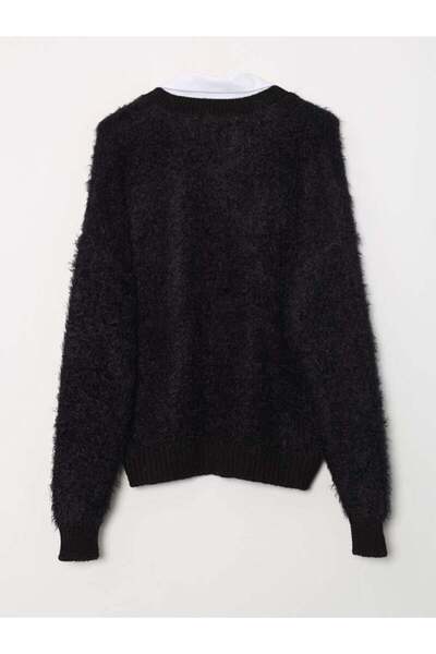 Robin 95017 Shirt Detailed Knitwear Sweater Black