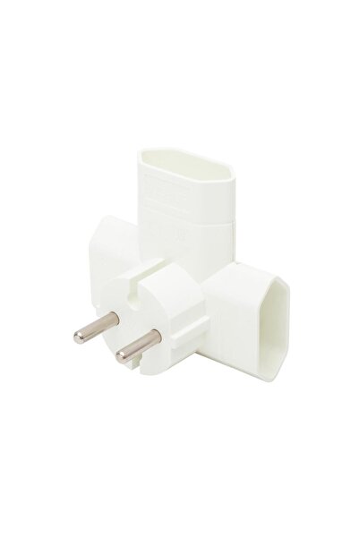 KlaussTech Διανομέας πρίζας Euro 3 T, λευκό, εντοιχιζόμενο