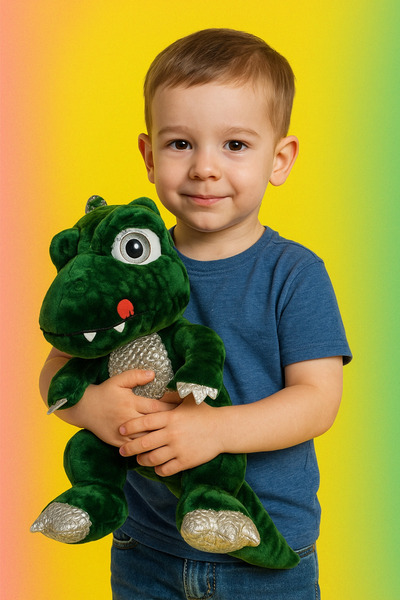 LRS STORE Plush Dinosaur Toy 40 cm – Soft Stuffed, Cute Dinosaur Plush, Boys' Gift