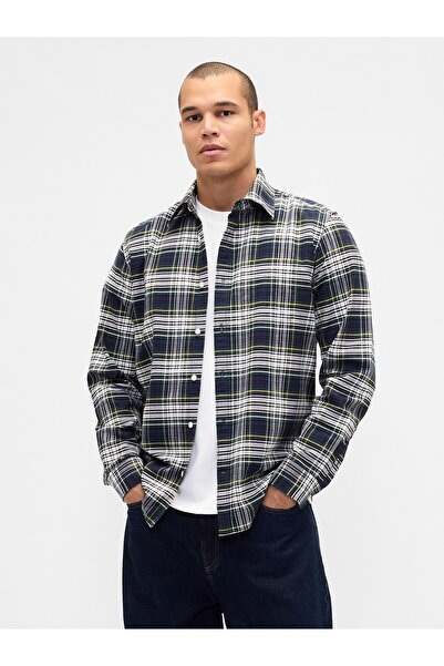 GAP Erkek Yeşil Kareli Oxford Gömlek