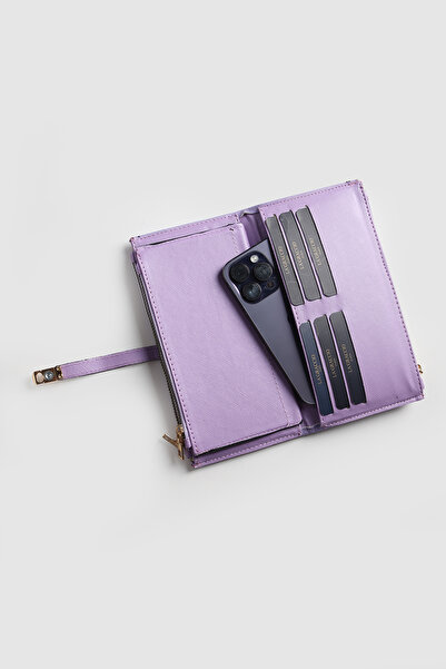 La La'Graccio Paris La'Graccio Paris Women's Blaze Handy Large Wallet with Phone Compartment Lilac