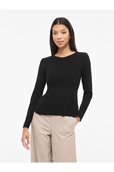 VILA Strickpullover VIMABLE Peplum